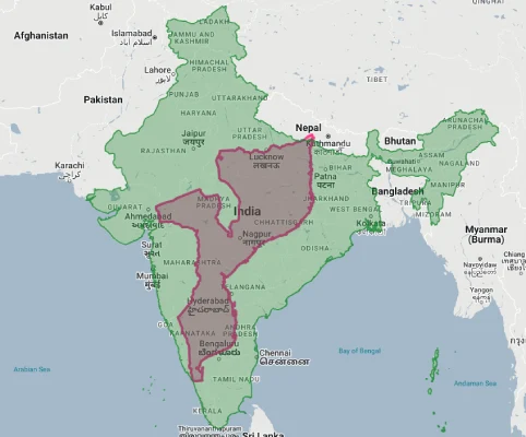 Mozambique vs india size