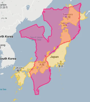 Mozambique vs japan size