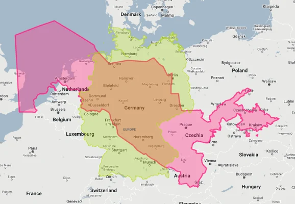 Uzbekistan overlaid on germany