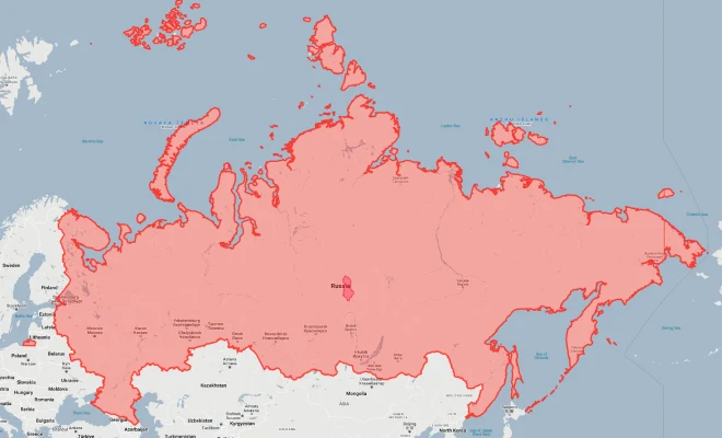 albania overlaid on russia