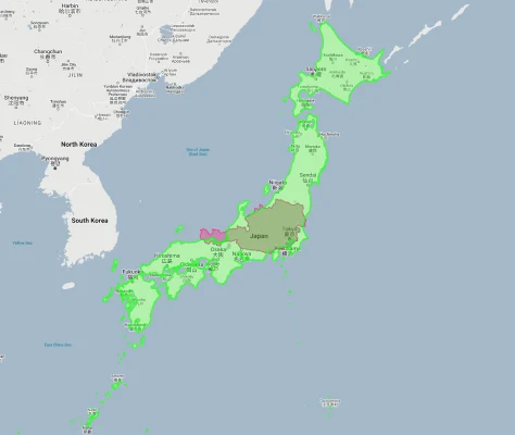 austria overlaid on japan
