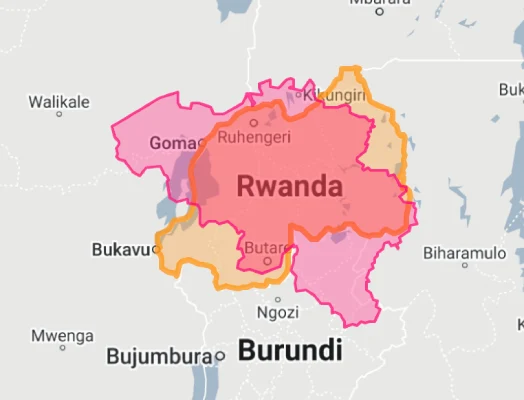 belgium overlaid on rwanda