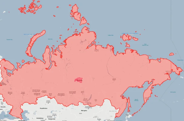 estonia overlaid on russia