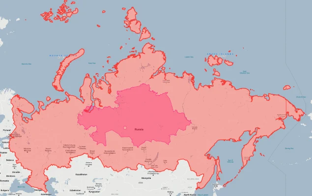 kazakhstan vs russia size