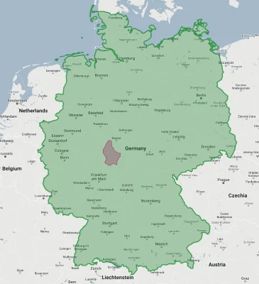 luxembourg overlaid on germany