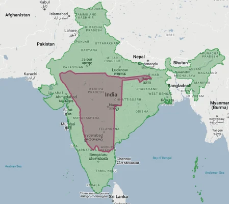 namibia vs india size