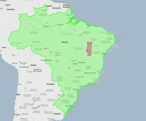 portugal overlaid on brazil